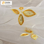 DIHIN HOME Garden Twigs Embroidered Sheer Curtain,Grommet Window Curtain for Living Room ,52x63-inch,1 Panel Roman Shades Curtains Window Blinds custom curtains blackout curtains curtains for living room sheer curtains curtain fabric linen curtains kitchen curtains velvet curtains pinch pleat curtains bay window curtains outdoor curtains pleated curtains floral curtains dining room curtains kitchen valances drapes for bedroom patio curtains nursery curtains grommet curtains