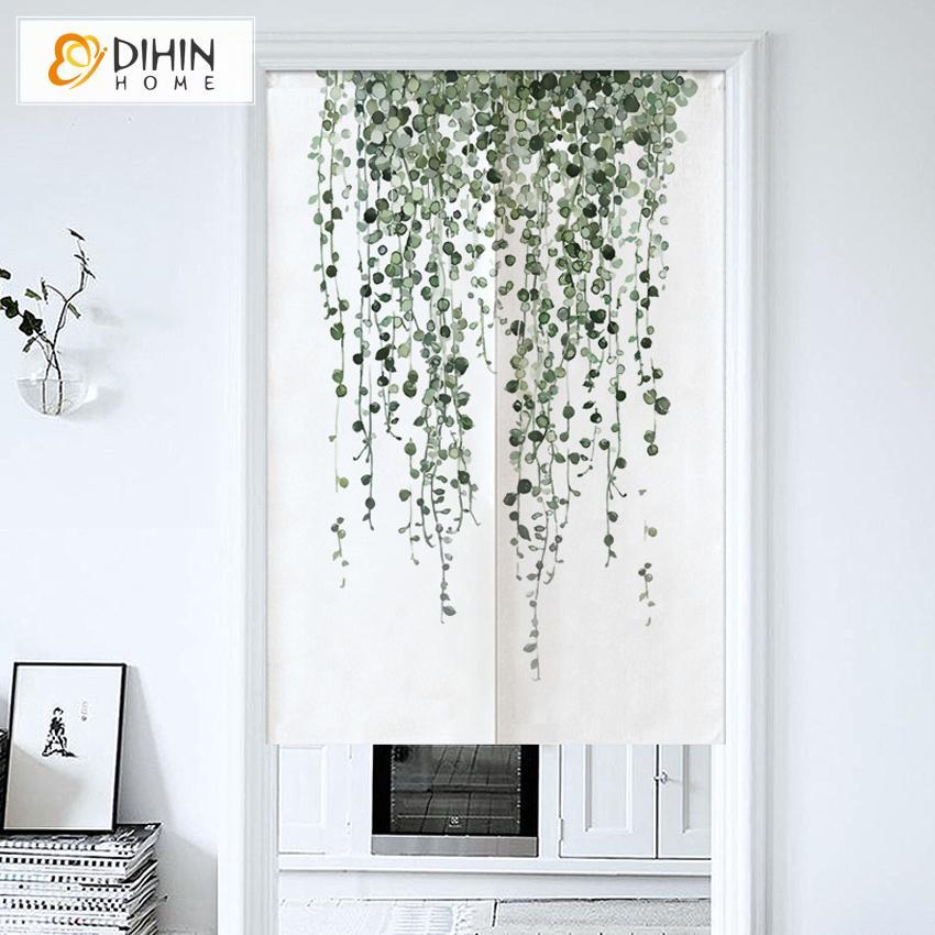 DIHIN HOME Garden Twigs Printed Japanese Noren Doorway Curtain Tapestry,Cotton Linen,Door Way Curtain Door Hanging Tapestry,33.5''Wx59''L,1 Panel Roman Shades Window Curtains Curtains Window Blinds Curtains Drapes linen drapery curtains and drapes windows drapes custom curtains blackout curtains curtains for living room window shades sheer curtains curtain fabric window treatments custom drapery