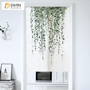 DIHIN HOME Garden Twigs Printed Japanese Noren Doorway Curtain Tapestry,Cotton Linen,Door Way Curtain Door Hanging Tapestry,33.5''Wx59''L,1 Panel Roman Shades Window Curtains Curtains Window Blinds Curtains Drapes linen drapery curtains and drapes windows drapes custom curtains blackout curtains curtains for living room window shades sheer curtains curtain fabric window treatments custom drapery