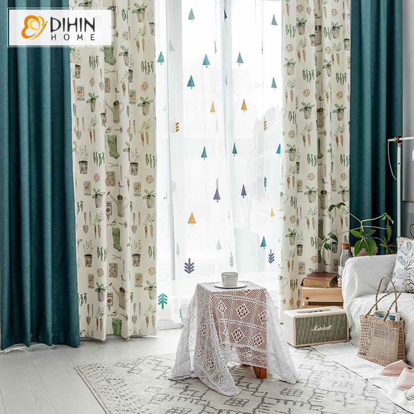 DIHIN HOME Garden Vegetables Printed,Blackout Grommet Window Curtain for Living Room ,52x63-inch,1 Panel Roman Shades Curtains Window Blinds custom curtains blackout curtains curtains for living room sheer curtains curtain fabric linen curtains kitchen curtains velvet curtains pinch pleat curtains bay window curtains outdoor curtains pleated curtains floral curtains dining room curtains kitchen valances drapes for bedroom patio curtains nursery curtains grommet curtains