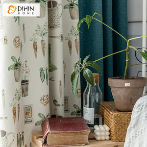 DIHIN HOME Garden Vegetables Printed,Blackout Grommet Window Curtain for Living Room ,52x63-inch,1 Panel Roman Shades Curtains Window Blinds custom curtains blackout curtains curtains for living room sheer curtains curtain fabric linen curtains kitchen curtains velvet curtains pinch pleat curtains bay window curtains outdoor curtains pleated curtains floral curtains dining room curtains kitchen valances drapes for bedroom patio curtains nursery curtains grommet curtains