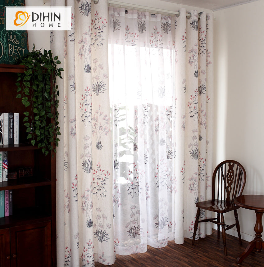 DIHIN HOME Garden Water Grass Printed Curtains,Blackout Grommet Window Curtain for Living Room ,52x63-inch,1 Panel Roman Shades Curtains Window Blinds custom curtains blackout curtains curtains for living room sheer curtains curtain fabric linen curtains kitchen curtains velvet curtains pinch pleat curtains bay window curtains outdoor curtains pleated curtains floral curtains dining room curtains kitchen valances drapes for bedroom patio curtains nursery curtains grommet curtains