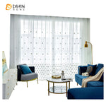 DIHIN HOME Garden White Plants Embroidered Sheer Curtain,Grommet Window Curtain for Living Room ,52x63-inch,1 Panel Roman Shades Curtains Window Blinds custom curtains blackout curtains curtains for living room sheer curtains curtain fabric linen curtains kitchen curtains velvet curtains pinch pleat curtains bay window curtains outdoor curtains pleated curtains floral curtains dining room curtains kitchen valances drapes for bedroom patio curtains nursery curtains grommet curtains