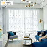 DIHIN HOME Garden White Plants Embroidered Sheer Curtain,Grommet Window Curtain for Living Room ,52x63-inch,1 Panel Roman Shades Curtains Window Blinds custom curtains blackout curtains curtains for living room sheer curtains curtain fabric linen curtains kitchen curtains velvet curtains pinch pleat curtains bay window curtains outdoor curtains pleated curtains floral curtains dining room curtains kitchen valances drapes for bedroom patio curtains nursery curtains grommet curtains