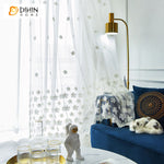 DIHIN HOME Garden White Plants Embroidered Sheer Curtain,Grommet Window Curtain for Living Room ,52x63-inch,1 Panel Roman Shades Curtains Window Blinds custom curtains blackout curtains curtains for living room sheer curtains curtain fabric linen curtains kitchen curtains velvet curtains pinch pleat curtains bay window curtains outdoor curtains pleated curtains floral curtains dining room curtains kitchen valances drapes for bedroom patio curtains nursery curtains grommet curtains