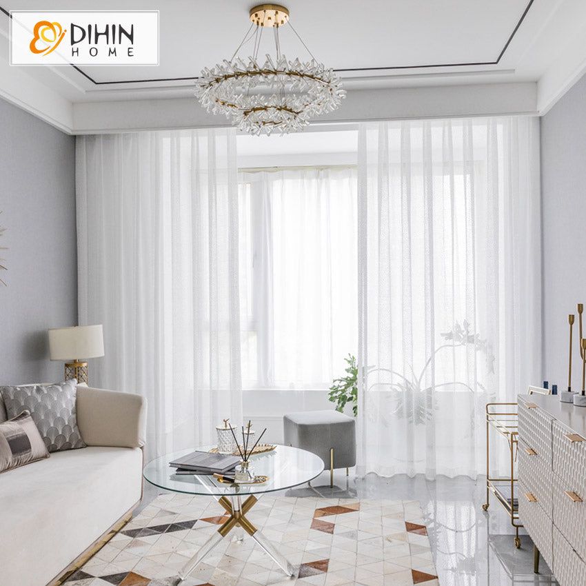 DIHIN HOME Geometric Cutout Embroidery,Sheer Curtain, Grommet Window Curtain for Living Room ,52x63-inch,1 Panel Roman Shades Curtains Window Blinds custom curtains blackout curtains curtains for living room sheer curtains curtain fabric linen curtains kitchen curtains velvet curtains pinch pleat curtains bay window curtains outdoor curtains pleated curtains floral curtains dining room curtains kitchen valances drapes for bedroom patio curtains nursery curtains grommet curtains