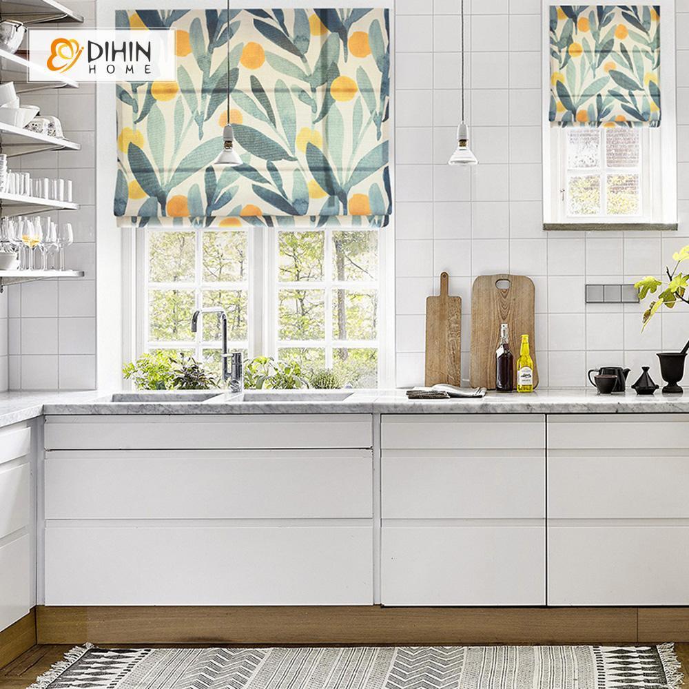 DIHIN HOME Green and Yellow Plants Printed Roman Shades ,Easy Install Washable Curtains ,Customized Window Curtain Drape, 24"W X 64"H Roman Shades Curtains Window Blinds custom curtains blackout curtains curtains for living room sheer curtains curtain fabric linen curtains kitchen curtains velvet curtains pinch pleat curtains bay window curtains outdoor curtains pleated curtains floral curtains dining room curtains kitchen valances drapes for bedroom patio curtains nursery curtains grommet curtains
