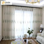 DIHIN HOME Green Aquatic Plant Embroidered ,Blackout Grommet Window Curtain for Living Room ,52x63-inch,1 Panel Roman Shades Curtains Window Blinds custom curtains blackout curtains curtains for living room sheer curtains curtain fabric linen curtains kitchen curtains velvet curtains pinch pleat curtains bay window curtains outdoor curtains pleated curtains floral curtains dining room curtains kitchen valances drapes for bedroom patio curtains nursery curtains grommet curtains
