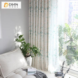DIHIN HOME Green Color Printed Floral Curtains ,Blackout Grommet Window Curtain for Living Room ,52x63-inch,1 Panel Roman Shades Curtains Window Blinds custom curtains blackout curtains curtains for living room sheer curtains curtain fabric linen curtains kitchen curtains velvet curtains pinch pleat curtains bay window curtains outdoor curtains pleated curtains floral curtains dining room curtains kitchen valances drapes for bedroom patio curtains nursery curtains grommet curtains