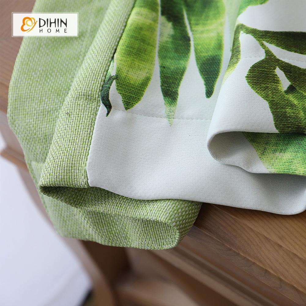DIHIN HOME Green Intensive Leaves Printed ,Blackout Grommet Window Curtain for Living Room ,52x63-inch,1 Panel Roman Shades Curtains Window Blinds custom curtains blackout curtains curtains for living room sheer curtains curtain fabric linen curtains kitchen curtains velvet curtains pinch pleat curtains bay window curtains outdoor curtains pleated curtains floral curtains dining room curtains kitchen valances drapes for bedroom patio curtains nursery curtains grommet curtains
