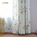DIHIN HOME Green Leaves Pink Flowers Printed，Blackout Grommet Window Curtain for Living Room ,52x63-inch,1 Panel Roman Shades Curtains Window Blinds custom curtains blackout curtains curtains for living room sheer curtains curtain fabric linen curtains kitchen curtains velvet curtains pinch pleat curtains bay window curtains outdoor curtains pleated curtains floral curtains dining room curtains kitchen valances drapes for bedroom patio curtains nursery curtains grommet curtains