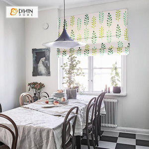 DIHIN HOME Green Plants Printed Roman Shades ,Easy Install Washable Curtains ,Customized Window Curtain Drape, 24"W X 64"H Roman Shades Curtains Window Blinds custom curtains blackout curtains curtains for living room sheer curtains curtain fabric linen curtains kitchen curtains velvet curtains pinch pleat curtains bay window curtains outdoor curtains pleated curtains floral curtains dining room curtains kitchen valances drapes for bedroom patio curtains nursery curtains grommet curtains