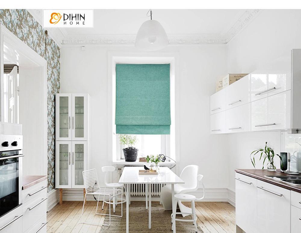 DIHIN HOME Green Printed Roman Shades ,Easy Install Washable Curtains ,Customized Window Curtain Drape, 24"W X 64"H Roman Shades Curtains Window Blinds custom curtains blackout curtains curtains for living room sheer curtains curtain fabric linen curtains kitchen curtains velvet curtains pinch pleat curtains bay window curtains outdoor curtains pleated curtains floral curtains dining room curtains kitchen valances drapes for bedroom patio curtains nursery curtains grommet curtains
