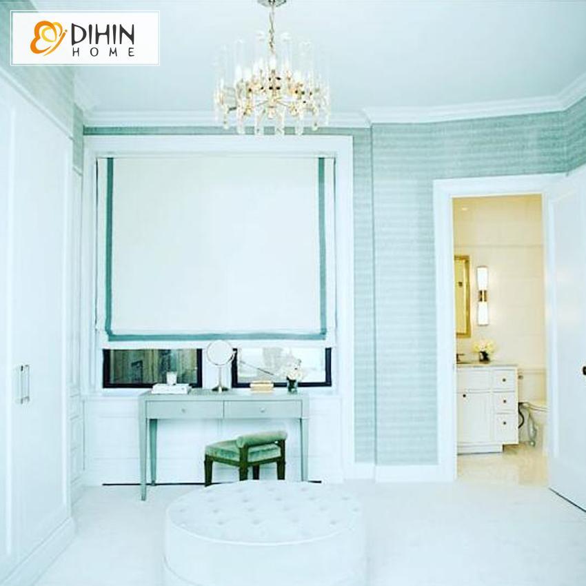 DIHIN HOME Green Stripes Edge Printed Roman Shades ,Easy Install Washable Curtains ,Customized Window Curtain Drape, 24"W X 64" Roman Shades Curtains Window Blinds custom curtains blackout curtains curtains for living room sheer curtains curtain fabric linen curtains kitchen curtains velvet curtains pinch pleat curtains bay window curtains outdoor curtains pleated curtains floral curtains dining room curtains kitchen valances drapes for bedroom patio curtains nursery curtains grommet curtains