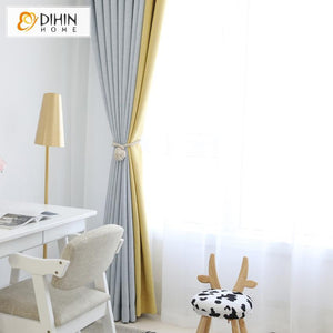 DIHIN HOME Grey and Yellow Printed,Blackout Grommet Window Curtain for Living Room ,52x63-inch,1 Panel Roman Shades Curtains Window Blinds custom curtains blackout curtains curtains for living room sheer curtains curtain fabric linen curtains kitchen curtains velvet curtains pinch pleat curtains bay window curtains outdoor curtains pleated curtains floral curtains dining room curtains kitchen valances drapes for bedroom patio curtains nursery curtains grommet curtains