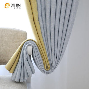 DIHIN HOME Grey and Yellow Printed,Blackout Grommet Window Curtain for Living Room ,52x63-inch,1 Panel Roman Shades Curtains Window Blinds custom curtains blackout curtains curtains for living room sheer curtains curtain fabric linen curtains kitchen curtains velvet curtains pinch pleat curtains bay window curtains outdoor curtains pleated curtains floral curtains dining room curtains kitchen valances drapes for bedroom patio curtains nursery curtains grommet curtains