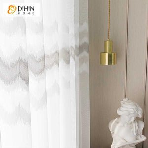 DIHIN HOME Grey Broken Line Embroidered,Blackout Grommet Window Curtain for Living Room ,52x63-inch,1 Panel Roman Shades Curtains Window Blinds custom curtains blackout curtains curtains for living room sheer curtains curtain fabric linen curtains kitchen curtains velvet curtains pinch pleat curtains bay window curtains outdoor curtains pleated curtains floral curtains dining room curtains kitchen valances drapes for bedroom patio curtains nursery curtains grommet curtains