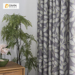 DIHIN HOME Grey Leaves Printed，Blackout Grommet Window Curtain for Living Room ,52x63-inch,1 Panel Roman Shades Curtains Window Blinds custom curtains blackout curtains curtains for living room sheer curtains curtain fabric linen curtains kitchen curtains velvet curtains pinch pleat curtains bay window curtains outdoor curtains pleated curtains floral curtains dining room curtains kitchen valances drapes for bedroom patio curtains nursery curtains grommet curtains