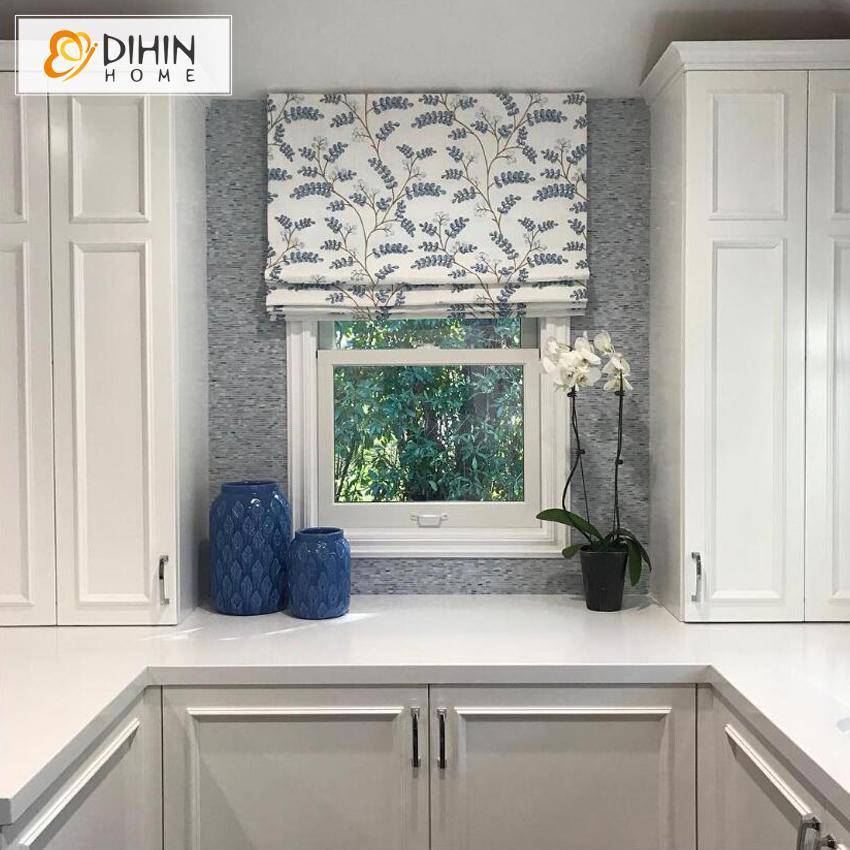 DIHIN HOME Grey Plants Printed Roman Shades ,Easy Install Washable Curtains ,Customized Window Curtain Drape, 24"W X 64"H Roman Shades Curtains Window Blinds custom curtains blackout curtains curtains for living room sheer curtains curtain fabric linen curtains kitchen curtains velvet curtains pinch pleat curtains bay window curtains outdoor curtains pleated curtains floral curtains dining room curtains kitchen valances drapes for bedroom patio curtains nursery curtains grommet curtains