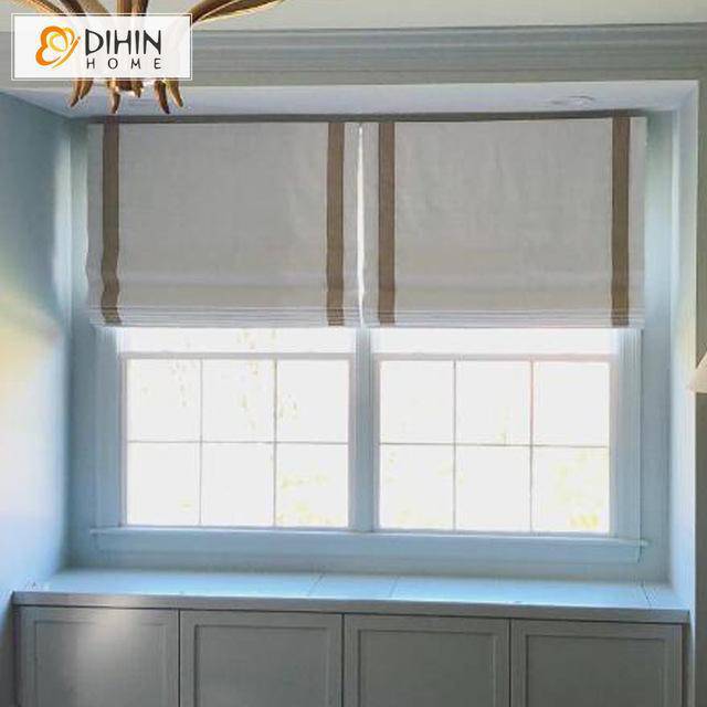 DIHIN HOME Grey Stripes Printed Roman Shades ,Easy Install Washable Curtains ,Customized Window Curtain Drape, 24"W X 64"H Roman Shades Curtains Window Blinds custom curtains blackout curtains curtains for living room sheer curtains curtain fabric linen curtains kitchen curtains velvet curtains pinch pleat curtains bay window curtains outdoor curtains pleated curtains floral curtains dining room curtains kitchen valances drapes for bedroom patio curtains nursery curtains grommet curtains