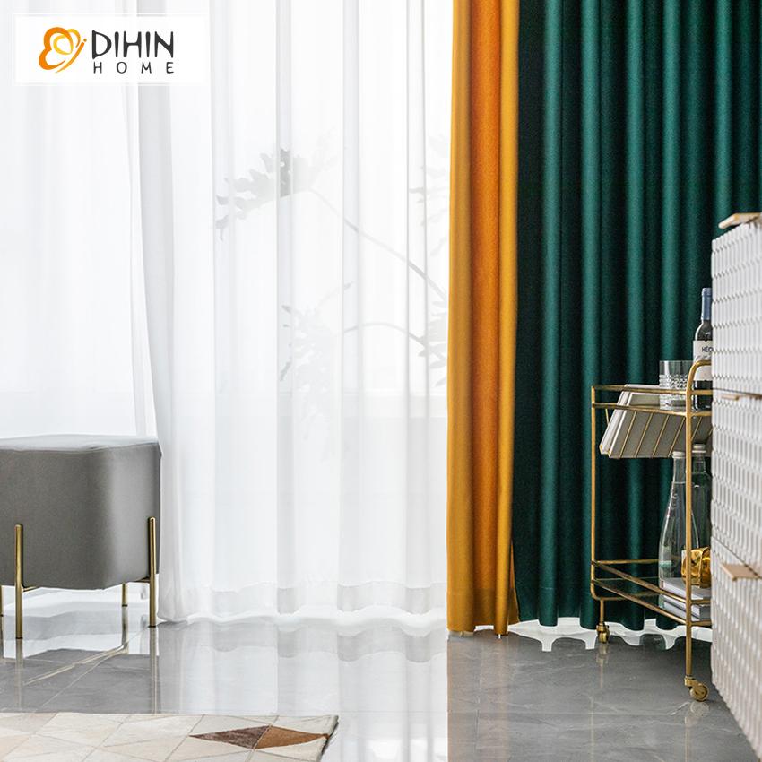 DIHIN HOME High Blackout Window Curtain Spliced Curtains，Blackout Grommet Window Curtain for Living Room ,52x63-inch,1 Panel Roman Shades Curtains Window Blinds custom curtains blackout curtains curtains for living room sheer curtains curtain fabric linen curtains kitchen curtains velvet curtains pinch pleat curtains bay window curtains outdoor curtains pleated curtains floral curtains dining room curtains kitchen valances drapes for bedroom patio curtains nursery curtains grommet curtains