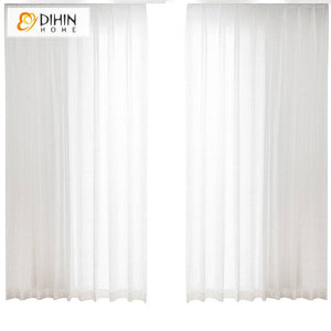 DIHIN HOME High Density Striped White Color,Grommet Window Sheer Curtain for Living Room ,52x63-inch,1 Panel Roman Shades Curtains Window Blinds custom curtains blackout curtains curtains for living room sheer curtains curtain fabric linen curtains kitchen curtains velvet curtains pinch pleat curtains bay window curtains outdoor curtains pleated curtains floral curtains dining room curtains kitchen valances drapes for bedroom patio curtains nursery curtains grommet curtains