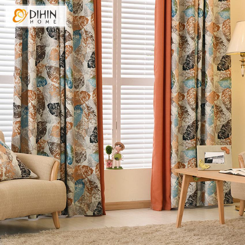 DIHIN HOME High Precision Colorful Fallen Leaves Printed,Blackout Grommet Window Curtain for Living Room ,52x63-inch,1 Panel Roman Shades Curtains Window Blinds custom curtains blackout curtains curtains for living room sheer curtains curtain fabric linen curtains kitchen curtains velvet curtains pinch pleat curtains bay window curtains outdoor curtains pleated curtains floral curtains dining room curtains kitchen valances drapes for bedroom patio curtains nursery curtains grommet curtains