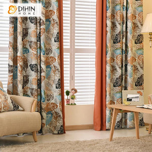 DIHIN HOME High Precision Colorful Fallen Leaves Printed,Blackout Grommet Window Curtain for Living Room ,52x63-inch,1 Panel Roman Shades Curtains Window Blinds custom curtains blackout curtains curtains for living room sheer curtains curtain fabric linen curtains kitchen curtains velvet curtains pinch pleat curtains bay window curtains outdoor curtains pleated curtains floral curtains dining room curtains kitchen valances drapes for bedroom patio curtains nursery curtains grommet curtains