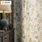 DIHIN HOME High Precision Garden Flower and Bird Printed Curtain,Blackout Grommet Window Curtain for Living Room ,52x63-inch,1 Panel Roman Shades Curtains Window Blinds custom curtains blackout curtains curtains for living room sheer curtains curtain fabric linen curtains kitchen curtains velvet curtains pinch pleat curtains bay window curtains outdoor curtains pleated curtains floral curtains dining room curtains kitchen valances drapes for bedroom patio curtains nursery curtains grommet curtains