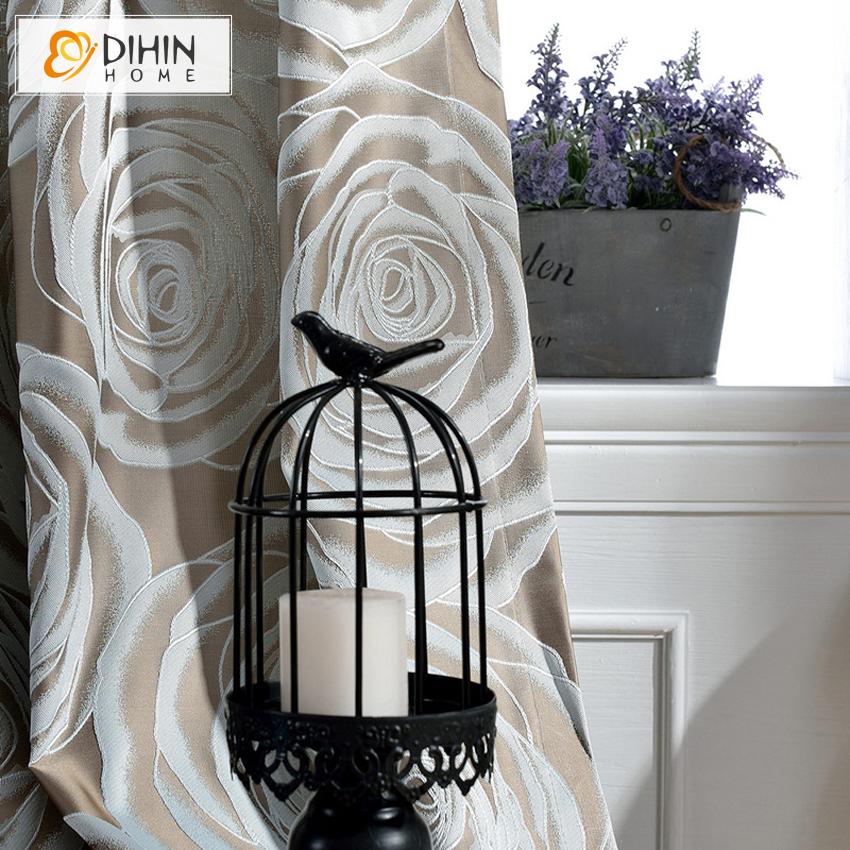 DIHIN HOME High Precision Jacquard Curtain,Blackout Grommet Window Curtain for Living Room ,52x63-inch,1 Panel Roman Shades Curtains Window Blinds custom curtains blackout curtains curtains for living room sheer curtains curtain fabric linen curtains kitchen curtains velvet curtains pinch pleat curtains bay window curtains outdoor curtains pleated curtains floral curtains dining room curtains kitchen valances drapes for bedroom patio curtains nursery curtains grommet curtains