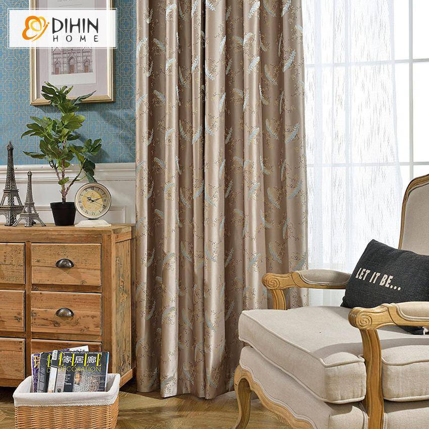 DIHIN HOME High-precision Jacquard Feather,Blackout Curtains Grommet Window Curtain for Living Room ,52x84-inch,1 Panel Roman Shades Curtains Window Blinds custom curtains blackout curtains curtains for living room sheer curtains curtain fabric linen curtains kitchen curtains velvet curtains pinch pleat curtains bay window curtains outdoor curtains pleated curtains floral curtains dining room curtains kitchen valances drapes for bedroom patio curtains nursery curtains grommet curtains
