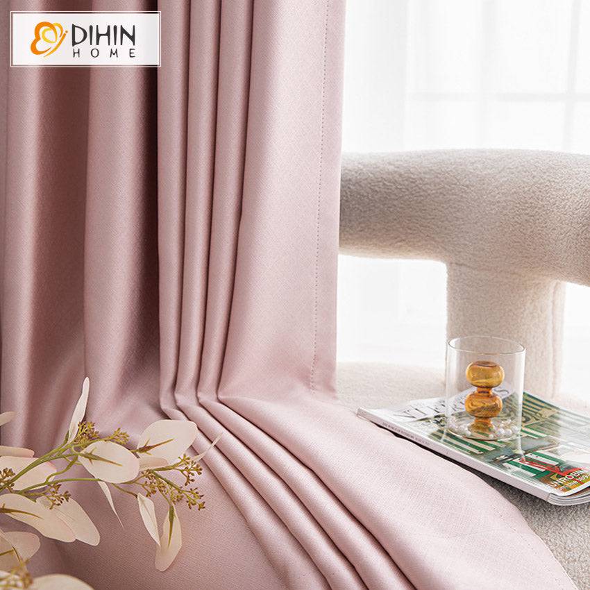 DIHIN HOME High Precision Pink Embossing,Blackout Grommet Window Curtain for Living Room ,52x63-inch,1 Panel Roman Shades Curtains Window Blinds custom curtains blackout curtains curtains for living room sheer curtains curtain fabric linen curtains kitchen curtains velvet curtains pinch pleat curtains bay window curtains outdoor curtains pleated curtains floral curtains dining room curtains kitchen valances drapes for bedroom patio curtains nursery curtains grommet curtains