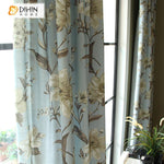 DIHIN HOME High Quality Cotton Linen Blue Flowers Printed Curtains,Blackout Grommet Window Curtain for Living Room ,52x63-inch,1 Panel Roman Shades Curtains Window Blinds custom curtains blackout curtains curtains for living room sheer curtains curtain fabric linen curtains kitchen curtains velvet curtains pinch pleat curtains bay window curtains outdoor curtains pleated curtains floral curtains dining room curtains kitchen valances drapes for bedroom patio curtains nursery curtains grommet curtains