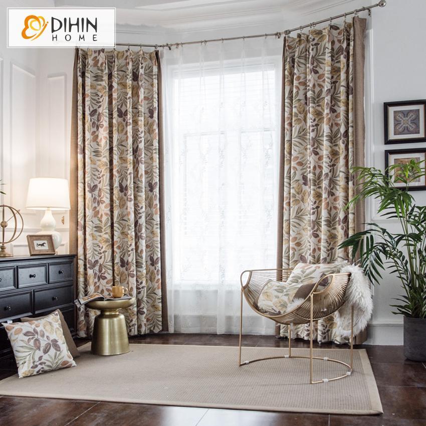 DIHIN HOME High Quality Cotton Linen Thick Fabric Printed Curtains,Blackout Grommet Window Curtain for Living Room ,52x63-inch,1 Panel Roman Shades Curtains Window Blinds custom curtains blackout curtains curtains for living room sheer curtains curtain fabric linen curtains kitchen curtains velvet curtains pinch pleat curtains bay window curtains outdoor curtains pleated curtains floral curtains dining room curtains kitchen valances drapes for bedroom patio curtains nursery curtains grommet curtains