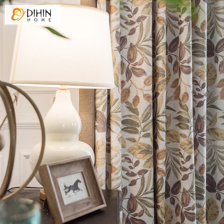 DIHIN HOME High Quality Cotton Linen Thick Fabric Printed Curtains,Blackout Grommet Window Curtain for Living Room ,52x63-inch,1 Panel Roman Shades Curtains Window Blinds custom curtains blackout curtains curtains for living room sheer curtains curtain fabric linen curtains kitchen curtains velvet curtains pinch pleat curtains bay window curtains outdoor curtains pleated curtains floral curtains dining room curtains kitchen valances drapes for bedroom patio curtains nursery curtains grommet curtains