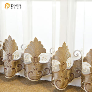 DIHIN HOME High Quality Embroidered Curtain Customized Valance ,Blackout Curtains Grommet Window Curtain for Living Room ,52x84-inch,1 Panel Roman Shades Curtains Window Blinds custom curtains blackout curtains curtains for living room sheer curtains curtain fabric linen curtains kitchen curtains velvet curtains pinch pleat curtains bay window curtains outdoor curtains pleated curtains floral curtains dining room curtains kitchen valances drapes for bedroom patio curtains nursery curtains grommet curtains
