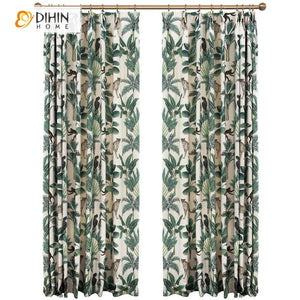 DIHIN HOME High Quality Green Forest and Monkey Printed Curtains,Blackout Grommet Window Curtain for Living Room ,52x63-inch,1 Panel Roman Shades Curtains Window Blinds custom curtains blackout curtains curtains for living room sheer curtains curtain fabric linen curtains kitchen curtains velvet curtains pinch pleat curtains bay window curtains outdoor curtains pleated curtains floral curtains dining room curtains kitchen valances drapes for bedroom patio curtains nursery curtains grommet curtains