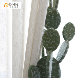 DIHIN HOME High Quality Linen Material Beige Color,Grommet Window Sheer Curtain for Living Room ,52x63-inch,1 Panel Roman Shades Curtains Window Blinds custom curtains blackout curtains curtains for living room sheer curtains curtain fabric linen curtains kitchen curtains velvet curtains pinch pleat curtains bay window curtains outdoor curtains pleated curtains floral curtains dining room curtains kitchen valances drapes for bedroom patio curtains nursery curtains grommet curtains