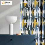 DIHIN HOME High Quality Modern Geometric Printed Curtains ,Cotton Linen ,Blackout Grommet Window Curtain for Living Room ,52x63-inch,1 Panel Roman Shades Curtains Window Blinds custom curtains blackout curtains curtains for living room sheer curtains curtain fabric linen curtains kitchen curtains velvet curtains pinch pleat curtains bay window curtains outdoor curtains pleated curtains floral curtains dining room curtains kitchen valances drapes for bedroom patio curtains nursery curtains grommet curtains
