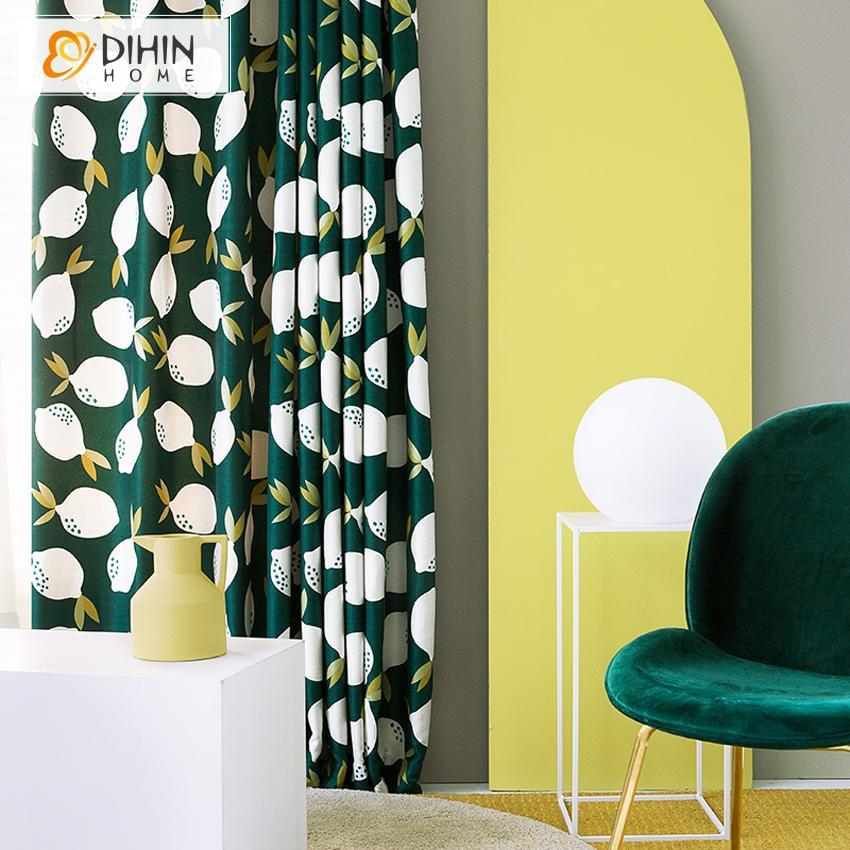 DIHIN HOME High Quality Pastoral Plants Printed Curtains,Blackout Grommet Window Curtain for Living Room ,52x63-inch,1 Panel Roman Shades Curtains Window Blinds custom curtains blackout curtains curtains for living room sheer curtains curtain fabric linen curtains kitchen curtains velvet curtains pinch pleat curtains bay window curtains outdoor curtains pleated curtains floral curtains dining room curtains kitchen valances drapes for bedroom patio curtains nursery curtains grommet curtains