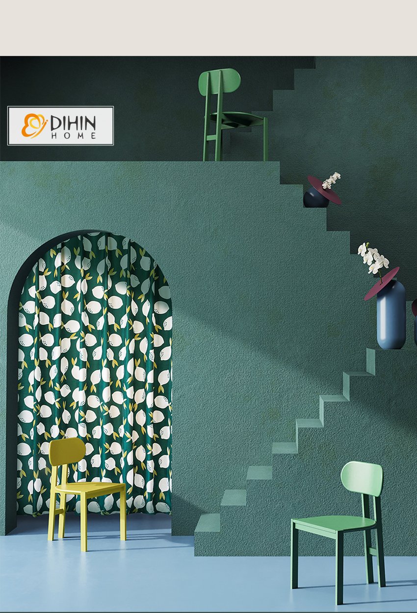 DIHIN HOME High Quality Pastoral Plants Printed Curtains,Blackout Grommet Window Curtain for Living Room ,52x63-inch,1 Panel Roman Shades Curtains Window Blinds custom curtains blackout curtains curtains for living room sheer curtains curtain fabric linen curtains kitchen curtains velvet curtains pinch pleat curtains bay window curtains outdoor curtains pleated curtains floral curtains dining room curtains kitchen valances drapes for bedroom patio curtains nursery curtains grommet curtains