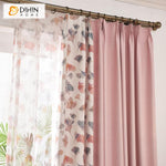 DIHIN HOME High Quality Pink Color Ginkgo Biloba Printed,Blackout Grommet Window Curtain for Living Room ,52x63-inch,1 Panel Roman Shades Curtains Window Blinds custom curtains blackout curtains curtains for living room sheer curtains curtain fabric linen curtains kitchen curtains velvet curtains pinch pleat curtains bay window curtains outdoor curtains pleated curtains floral curtains dining room curtains kitchen valances drapes for bedroom patio curtains nursery curtains grommet curtains