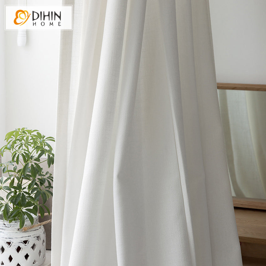 DIHIN HOME High Quality White Color Curtains,Blackout Grommet Window Curtain for Living Room ,52x63-inch,1 Panel Roman Shades Curtains Window Blinds custom curtains blackout curtains curtains for living room sheer curtains curtain fabric linen curtains kitchen curtains velvet curtains pinch pleat curtains bay window curtains outdoor curtains pleated curtains floral curtains dining room curtains kitchen valances drapes for bedroom patio curtains nursery curtains grommet curtains