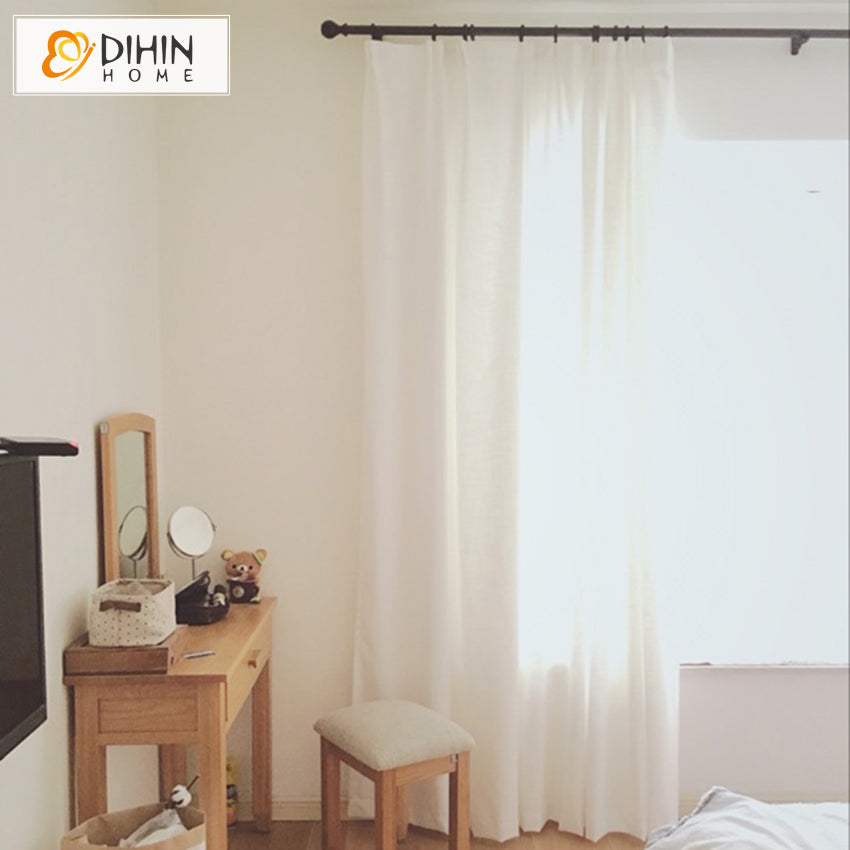 DIHIN HOME High Quality White Color Curtains,Blackout Grommet Window Curtain for Living Room ,52x63-inch,1 Panel Roman Shades Curtains Window Blinds custom curtains blackout curtains curtains for living room sheer curtains curtain fabric linen curtains kitchen curtains velvet curtains pinch pleat curtains bay window curtains outdoor curtains pleated curtains floral curtains dining room curtains kitchen valances drapes for bedroom patio curtains nursery curtains grommet curtains