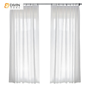 DIHIN HOME High Quality White Striped Sheer Curtain,Grommet Window Curtain for Living Room ,52x63-inch,1 Panel Roman Shades Curtains Window Blinds custom curtains blackout curtains curtains for living room sheer curtains curtain fabric linen curtains kitchen curtains velvet curtains pinch pleat curtains bay window curtains outdoor curtains pleated curtains floral curtains dining room curtains kitchen valances drapes for bedroom patio curtains nursery curtains grommet curtains