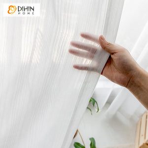 DIHIN HOME High Quality White Striped Sheer Curtain,Grommet Window Curtain for Living Room ,52x63-inch,1 Panel Roman Shades Curtains Window Blinds custom curtains blackout curtains curtains for living room sheer curtains curtain fabric linen curtains kitchen curtains velvet curtains pinch pleat curtains bay window curtains outdoor curtains pleated curtains floral curtains dining room curtains kitchen valances drapes for bedroom patio curtains nursery curtains grommet curtains