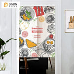 DIHIN HOME Home Breakfast Printed Japanese Noren Doorway Curtain Tapestry,Cotton Linen,Door Way Curtain Door Hanging Tapestry,33.5''Wx59''L,1 Panel Roman Shades Window Curtains Curtains Window Blinds Curtains Drapes linen drapery curtains and drapes windows drapes custom curtains blackout curtains curtains for living room window shades sheer curtains curtain fabric window treatments custom drapery