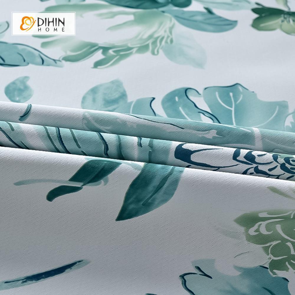 DIHIN HOME Ink And Wash Printed ,Polyester  ,Blackout Grommet Window Curtain for Living Room ,52x63-inch,1 Panel Roman Shades Curtains Window Blinds custom curtains blackout curtains curtains for living room sheer curtains curtain fabric linen curtains kitchen curtains velvet curtains pinch pleat curtains bay window curtains outdoor curtains pleated curtains floral curtains dining room curtains kitchen valances drapes for bedroom patio curtains nursery curtains grommet curtains