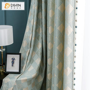 DIHIN HOME Japanese geometry Jacquard,Blackout Grommet Window Curtain for Living Room ,52x63-inch,1 Panel Roman Shades Curtains Window Blinds custom curtains blackout curtains curtains for living room sheer curtains curtain fabric linen curtains kitchen curtains velvet curtains pinch pleat curtains bay window curtains outdoor curtains pleated curtains floral curtains dining room curtains kitchen valances drapes for bedroom patio curtains nursery curtains grommet curtains