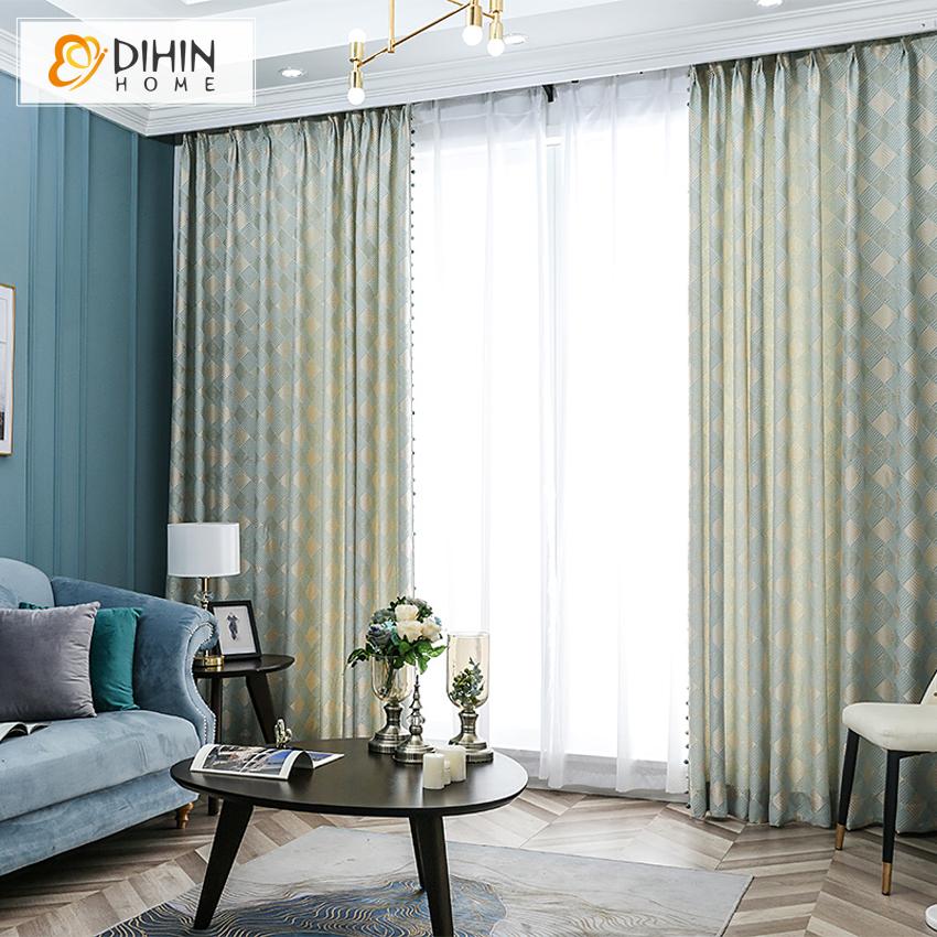 DIHIN HOME Japanese geometry Jacquard,Blackout Grommet Window Curtain for Living Room ,52x63-inch,1 Panel Roman Shades Curtains Window Blinds custom curtains blackout curtains curtains for living room sheer curtains curtain fabric linen curtains kitchen curtains velvet curtains pinch pleat curtains bay window curtains outdoor curtains pleated curtains floral curtains dining room curtains kitchen valances drapes for bedroom patio curtains nursery curtains grommet curtains